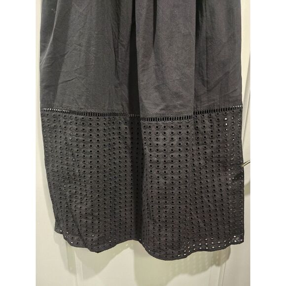 LA LIGNE Lulu Eyelet Midi Puff Sleeve Dress Size S Black NWT MSRP $450 - Picture 11 of 16